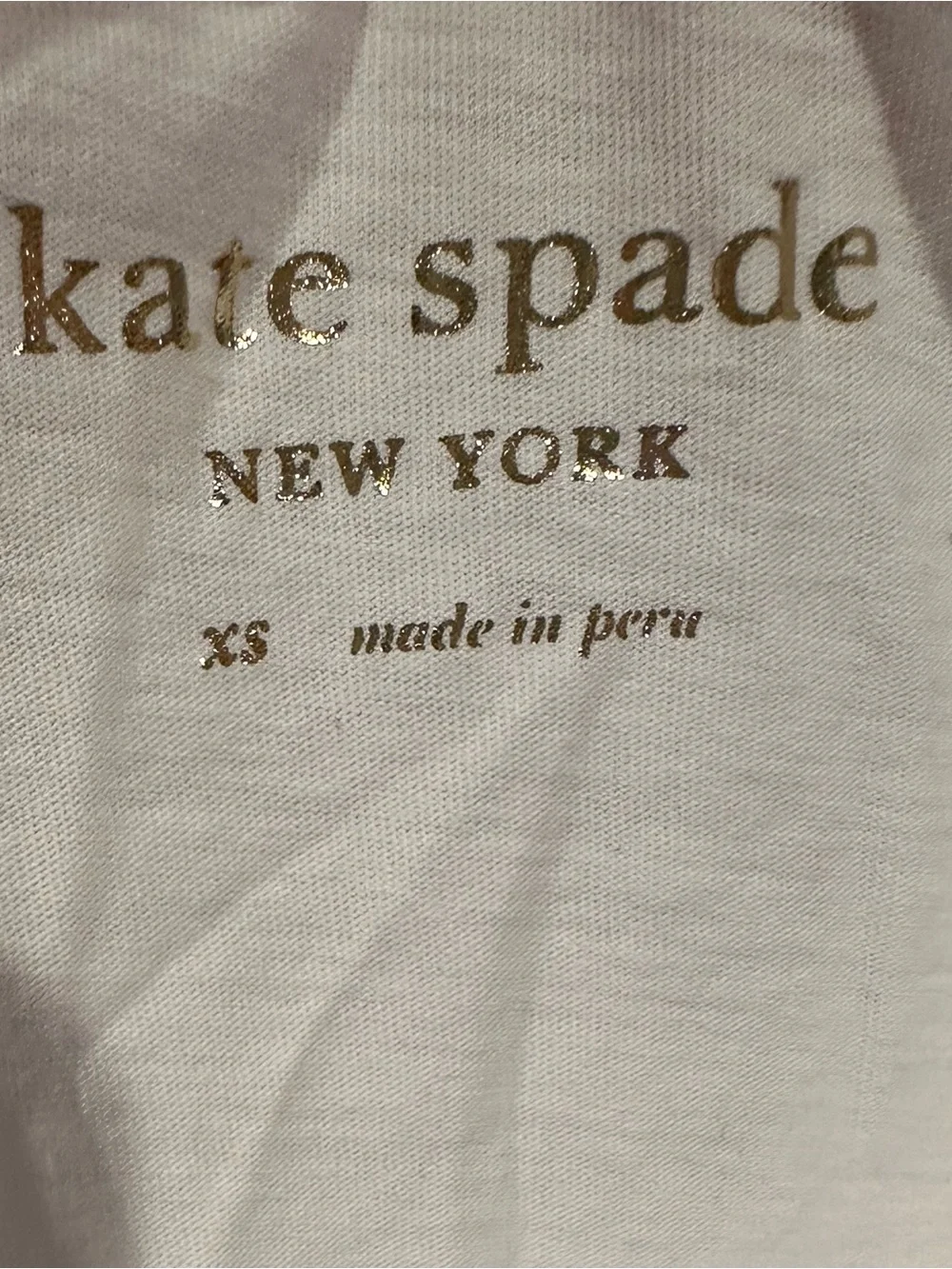 Kate Spade white sparkly colorful letters spellout rainbow PRIDE t-shirt top XS